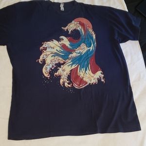 Navy Blue Graphic Tshirt